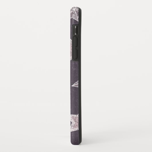 Paarse kerststerren Case-Mate iPhone case (Achterkant/links)