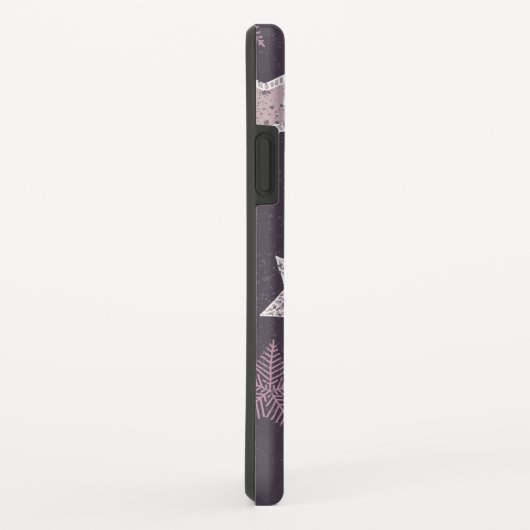 Paarse kerststerren Case-Mate iPhone case (Achterkant/rechts)