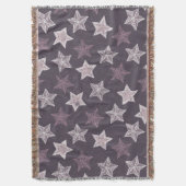 Paarse kerststerren deken (Voorkant Verticaal)
