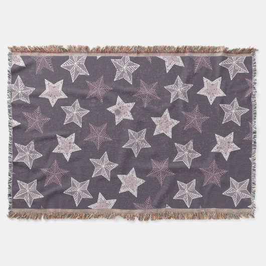 Paarse kerststerren deken (Voorkant)