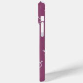 Paarse kersttextuur met feestelijke elementen Case-Mate iPhone case (Achterkant / Links)
