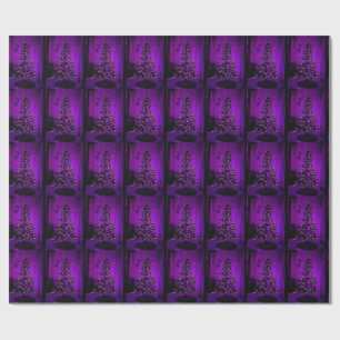 Paarse kersttRee Cadeaupapier