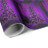 Paarse kersttRee Cadeaupapier (Rol Hoek)