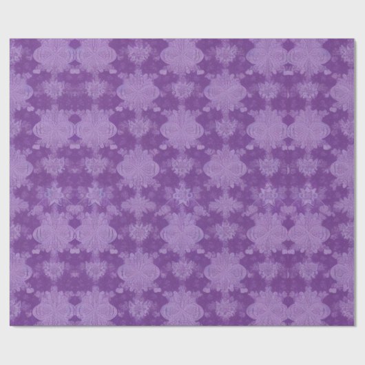 Paarse kerstvakantie cadeau cadeaupapier (Vlak)