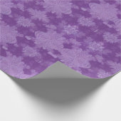 Paarse kerstvakantie cadeau cadeaupapier (Hoek)