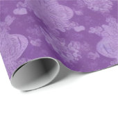 Paarse kerstvakantie cadeau cadeaupapier (Rol Hoek)