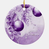 Paarse kerstvakantie Ornament (Achterkant)