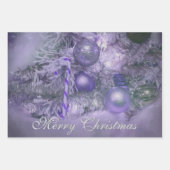 Paarse kerstvakantieboom voor sierdoeleinden inpakpapier vel (Voorkant 2)