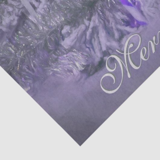 Paarse kerstvakantieboom voor sierdoeleinden tissuepapier (Detail)