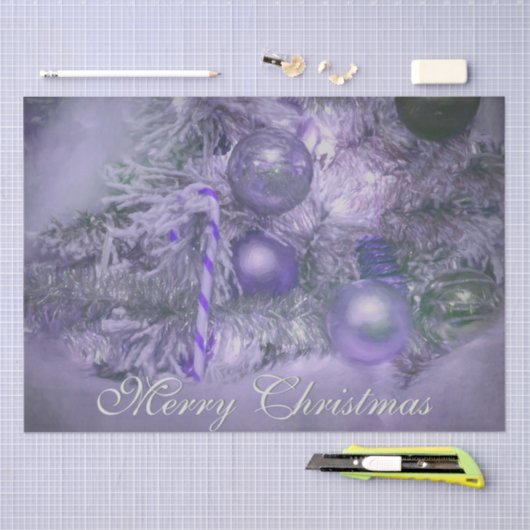 Paarse kerstvakantieboom voor sierdoeleinden tissuepapier (Craft)