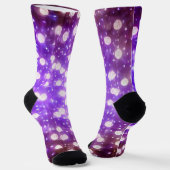 Paarse kerstverlichting sokken (Gebogen)