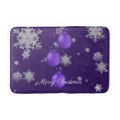 Paarse kerstversiering Bath Mat (Voorkant)