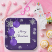 Paarse kerstversiering Bord (Feest)