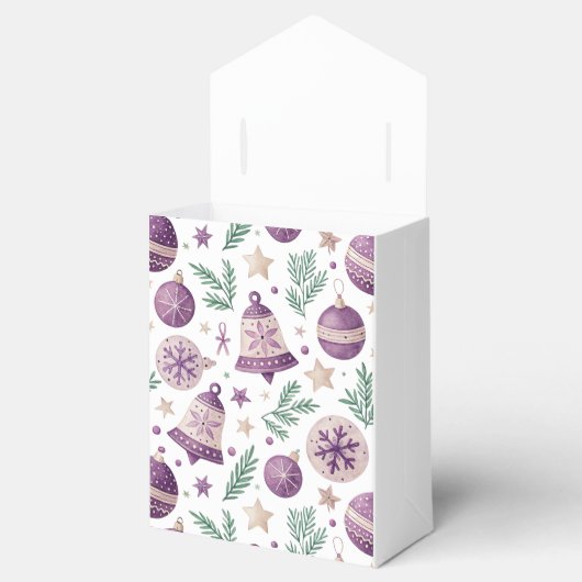 paarse kerstversiering en Bell Favoriete Box Bedankdoosjes (Geopend)