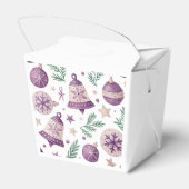 paarse kerstversiering en Bell Favoriete Box Bedankdoosjes (Achterkant)