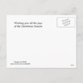 Paarse Kerstversiering Feestdagenkaart (Achterkant)