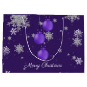 Paarse kerstversiering Gift Bag Groot Cadeauzakje (Achterkant)