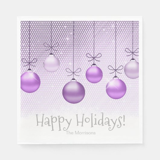 Paarse kerstversiering ID251 Servet (Voorkant)