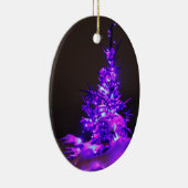 Paarse kerstversiering keramisch ornament (Rechts)