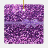 Paarse kerstversiering Keramisch Ornament (Achterkant)