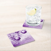 Paarse Kerstversiering Kerstpapier Onderzetter (Insitu)