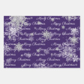 Paarse kerstversiering — Papieren vellen met onmid (Voorkant 3)