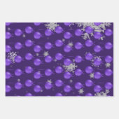 Paarse kerstversiering — Papieren vellen met onmid (Voorkant 2)