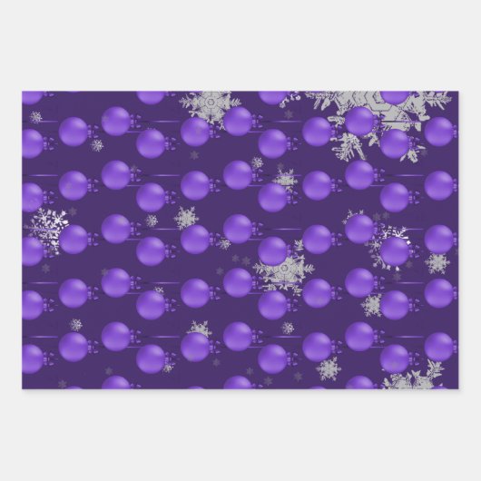Paarse kerstversiering — Papieren vellen met onmid (Voorkant 2)