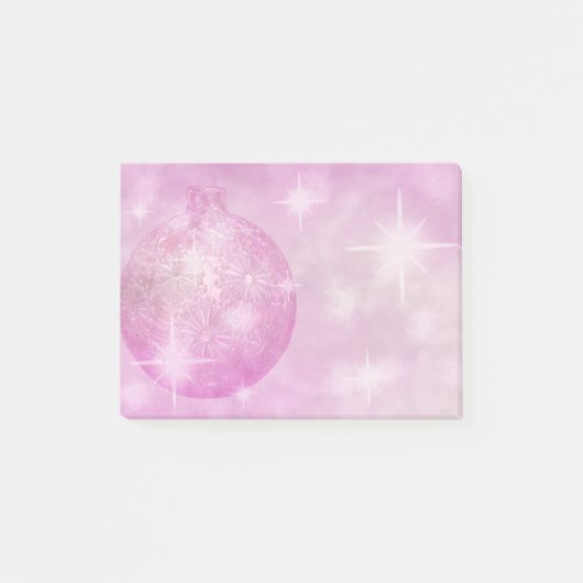 Paarse kerstversiering Post-it® notes 4 x 3 (Voorkant)