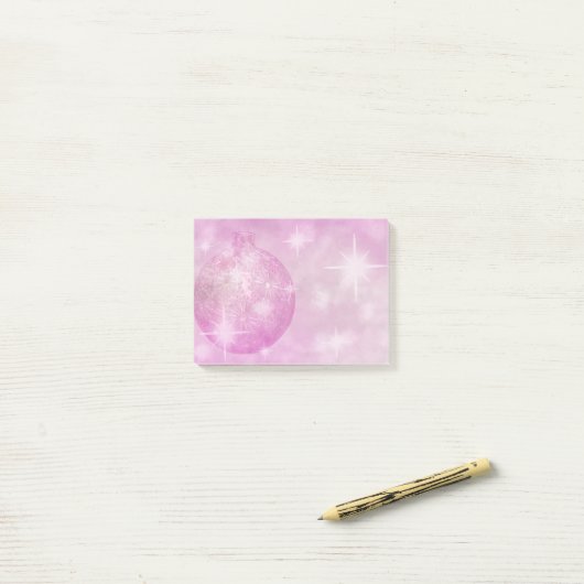 Paarse kerstversiering Post-it® notes 4 x 3 (Op bureau)