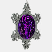 Paarse kerstversiering tin sneeuwvlok ornament (Links)
