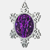 Paarse kerstversiering tin sneeuwvlok ornament (Rechts)