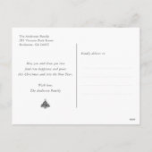 Paarse kerstwinterfeestdag Briefkaarten (Achterkant)