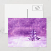 Paarse kerstwonderland feestdagenkaart (Voorkant / Achterkant)