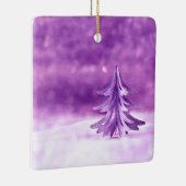 Paarse kerstwonderland keramisch ornament (Rechts)