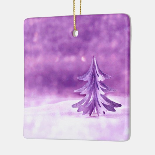 Paarse kerstwonderland keramisch ornament (Links)