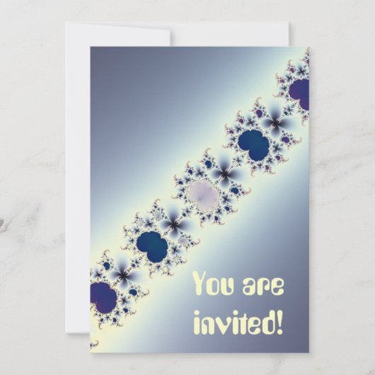Paarse Ketting Custom Invites Kaart (Voorkant)