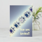 Paarse Ketting Custom Invites Kaart (Staand voorkant)