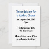 Paarse Ketting Custom Invites Kaart (Achterkant)
