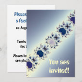 Paarse Ketting Custom Invites Kaart (Voorkant / Achterkant)