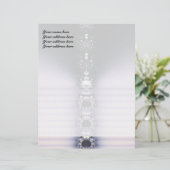 Paarse Ketting Gepersonaliseerd Briefhoofd (Staand voorkant)