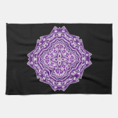 paarse keukenhanddoek mandala (Horizontaal)