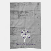 Paarse keukenhanddoek met speciale aandacht voor h (Verticaal)