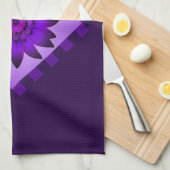 Paarse keukenhanddoeken (Quarter Fold)