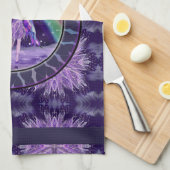 Paarse keukenhanddoeken voor de hondenbank (Quarter Fold)