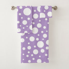 Paarse keukenset voor spots bad handdoek