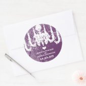 Paarse Kies een  kleurenluidspreker Ronde Sticker (Envelop)