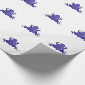Paarse kikker cadeaupapier (Hoek)