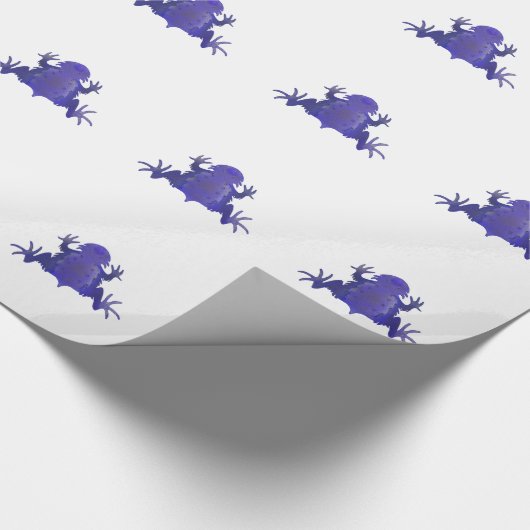 Paarse kikker cadeaupapier (Hoek)