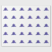 Paarse kikker cadeaupapier (Vlak)